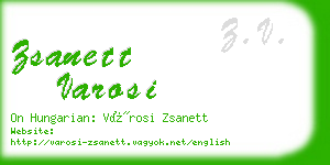 zsanett varosi business card